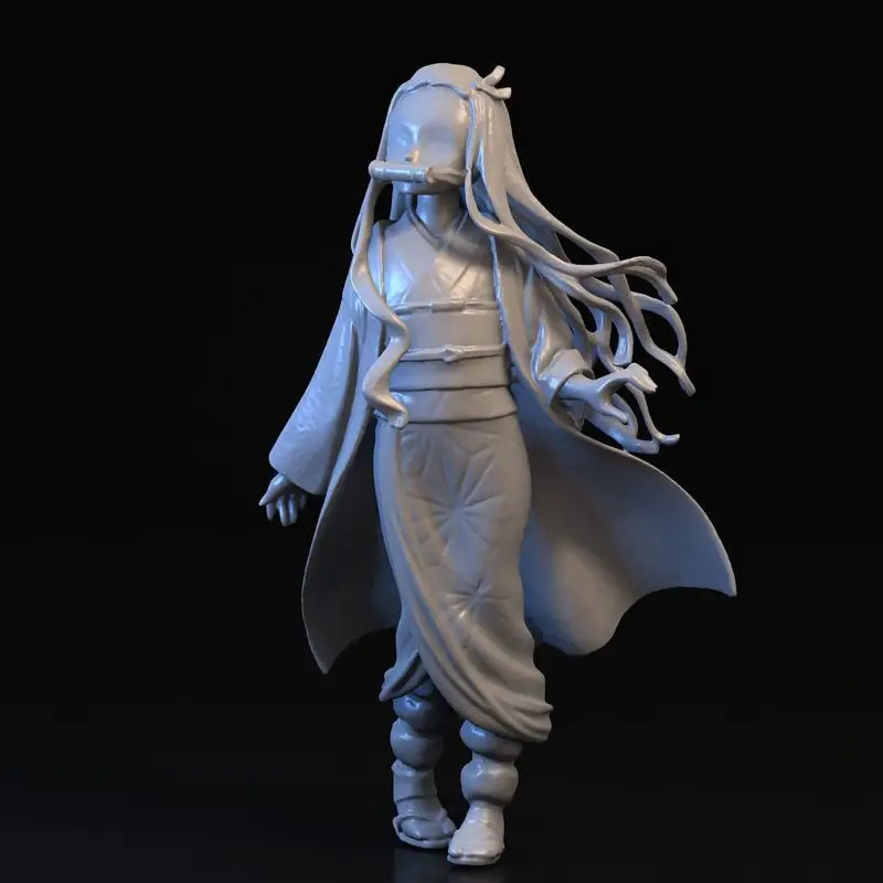 Nezuko Kamado Demon Slayer 3D-utskriftsmodell STL-filer - Anime-figurfiler av høy kvalitet