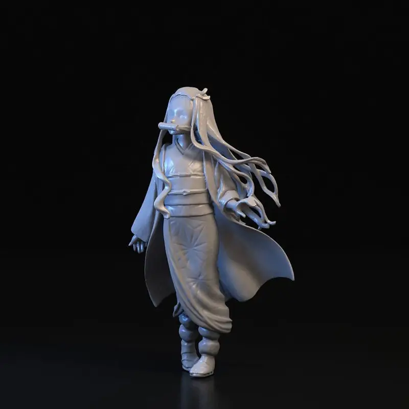 Nezuko Kamado Demon Slayer 3D-utskriftsmodell STL-filer - Anime-figurfiler av høy kvalitet