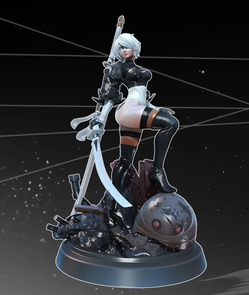 Nier Automata 2B 3D Print Model STL файлы