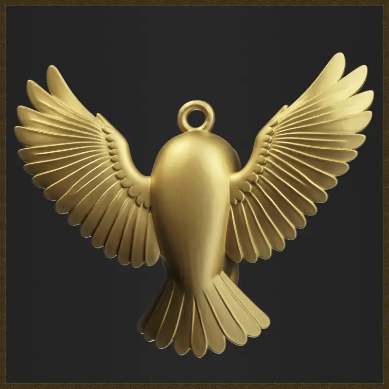 Nachteule Waldwächter Charm Schmuckdesign 3D-Druckmodell