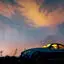 Night Sky Milky Way Time Lapse with a car video footage