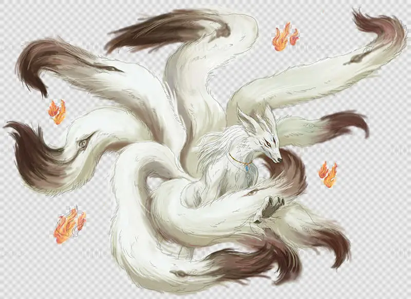 Nine-tailed Fox illustration Chinese mythological creature