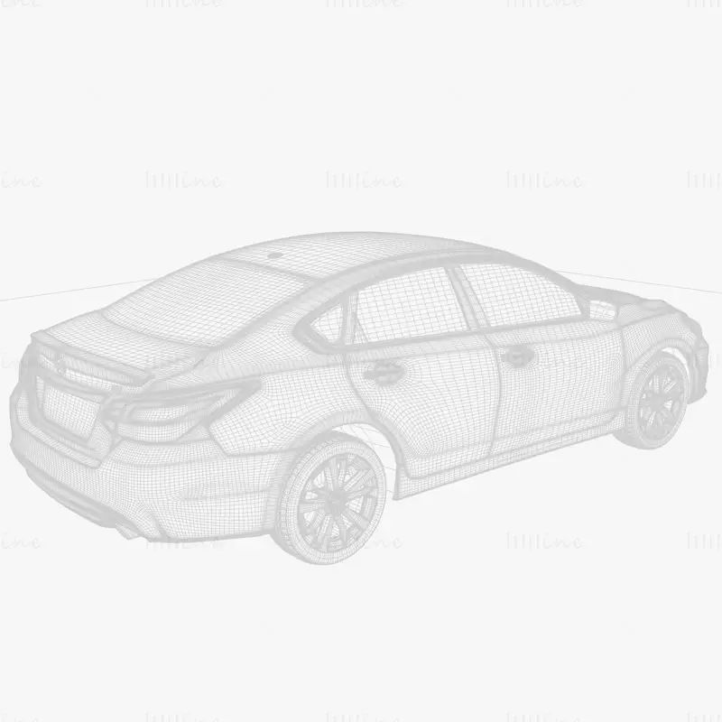 Nissan Altima SR 2019 auto 3D-model