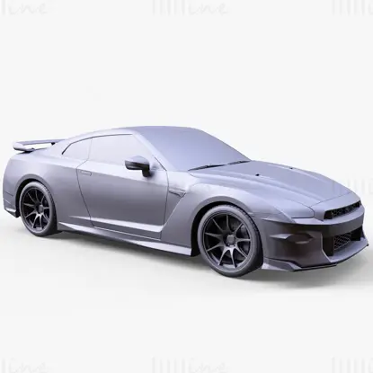 Modelo 3D do carro Nissan GT R Nismo