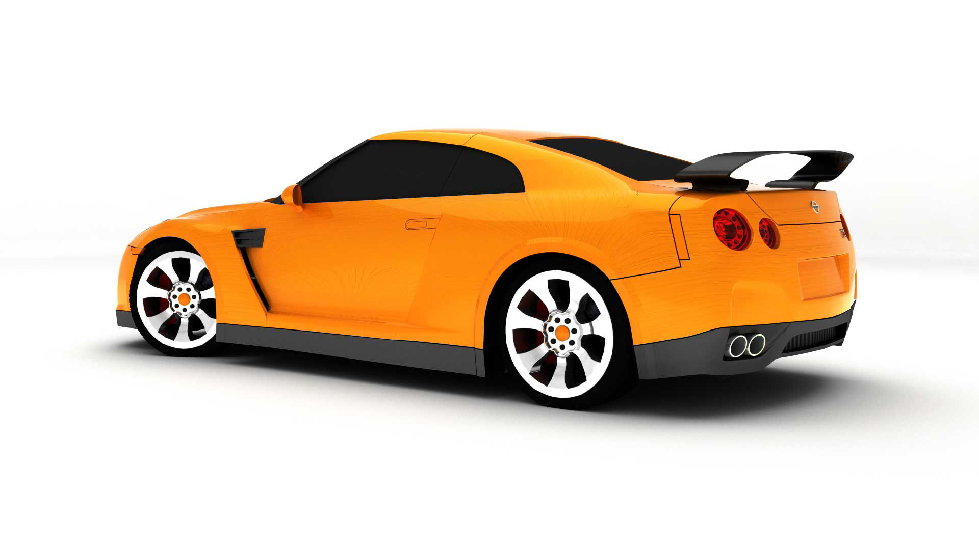 Nissan gtr 2008 3d model