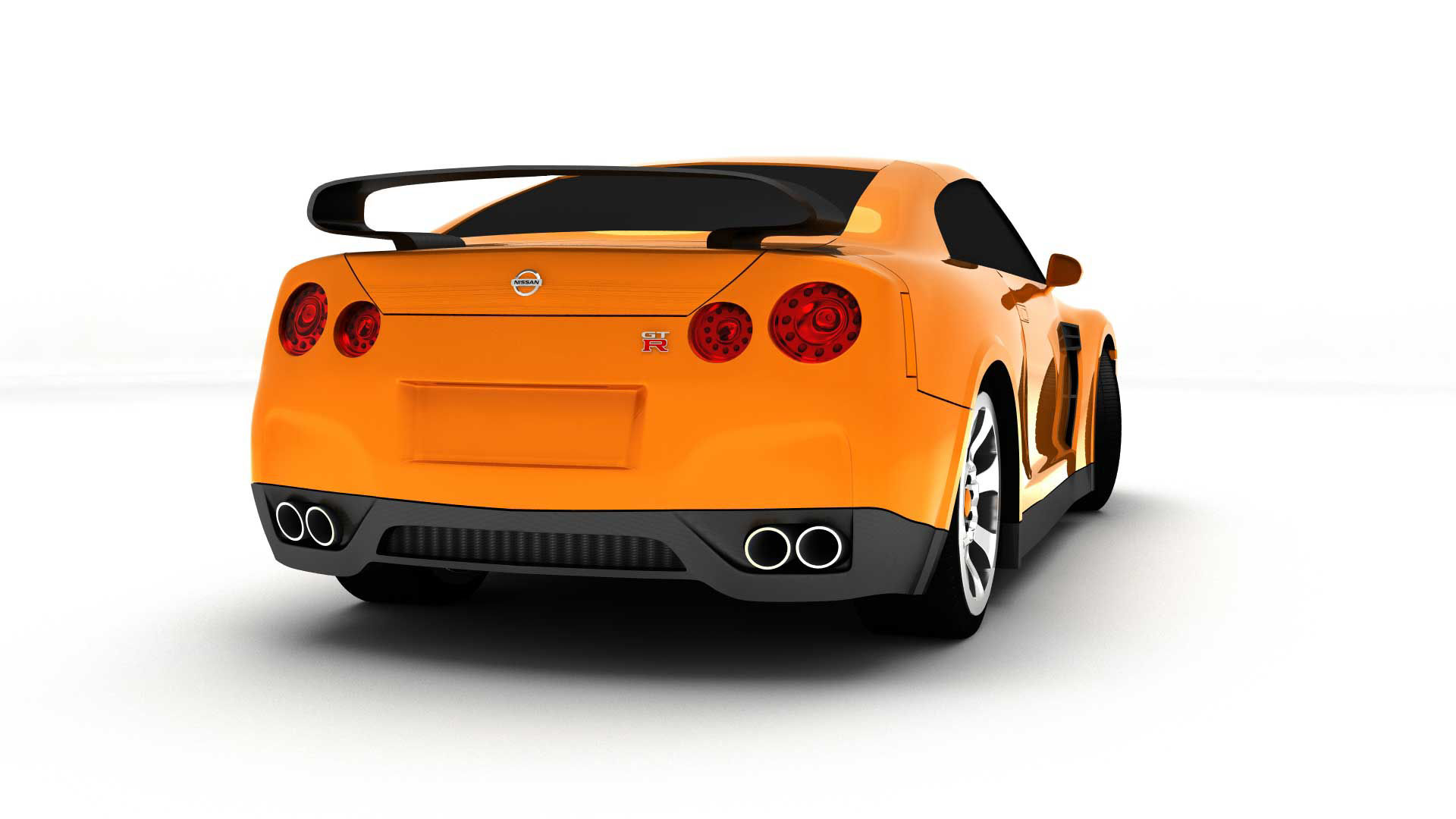 Nissan gtr 2008 3d model