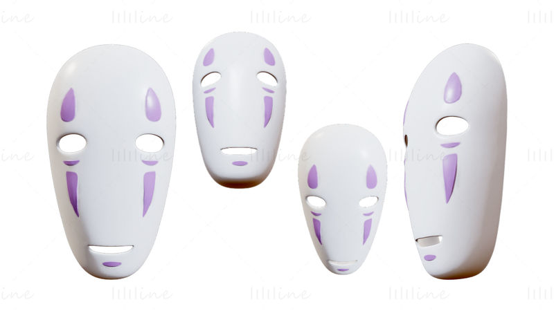 No Face Mask 3D Model - Spirited Away