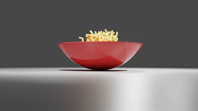 碗里的面条 3D 模型