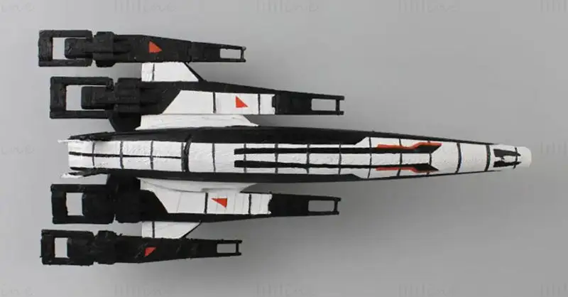 Normandy SR-2 3D-utskriftsmodell STL-filer - MASS EFFECT Sci-Fi-romskipreplikaer