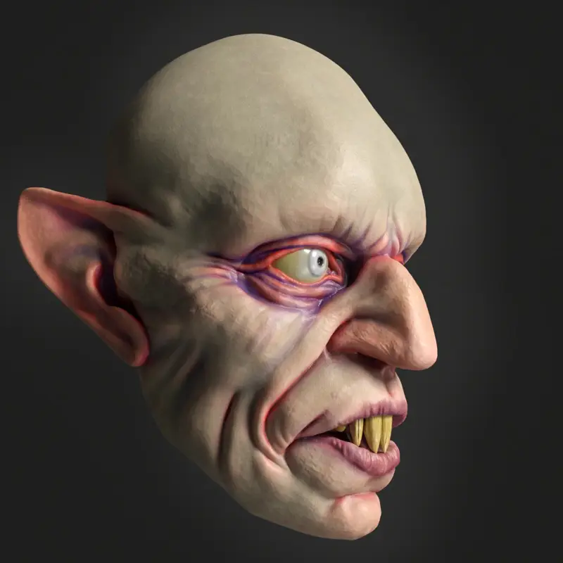 Nosferatu mask 3d printing model STL