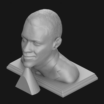 مدل پرینت سه بعدی نیم تنه اوباما stl