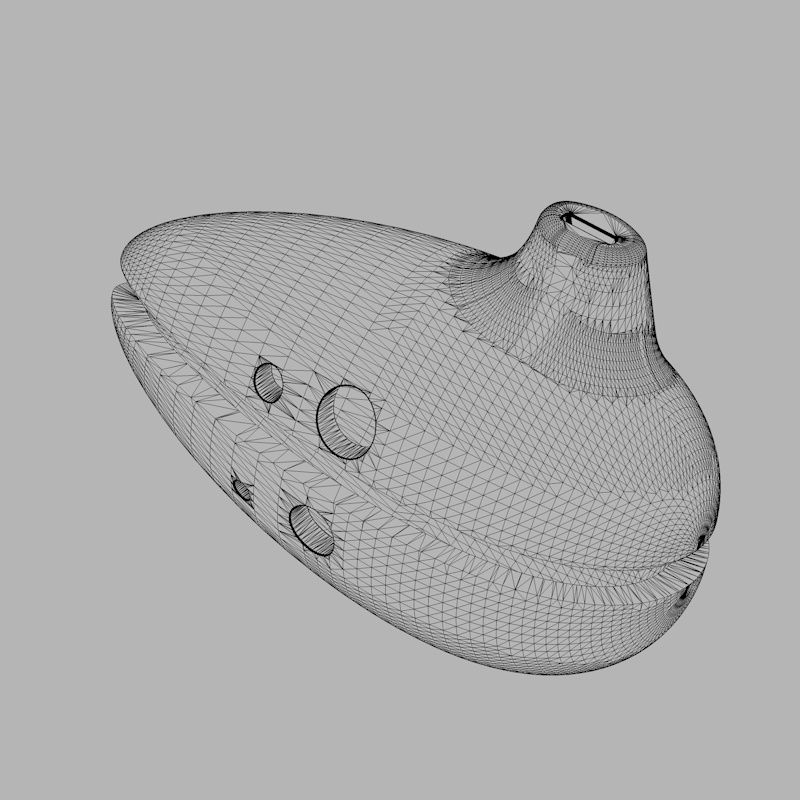 Ocarina 3d printing model stl