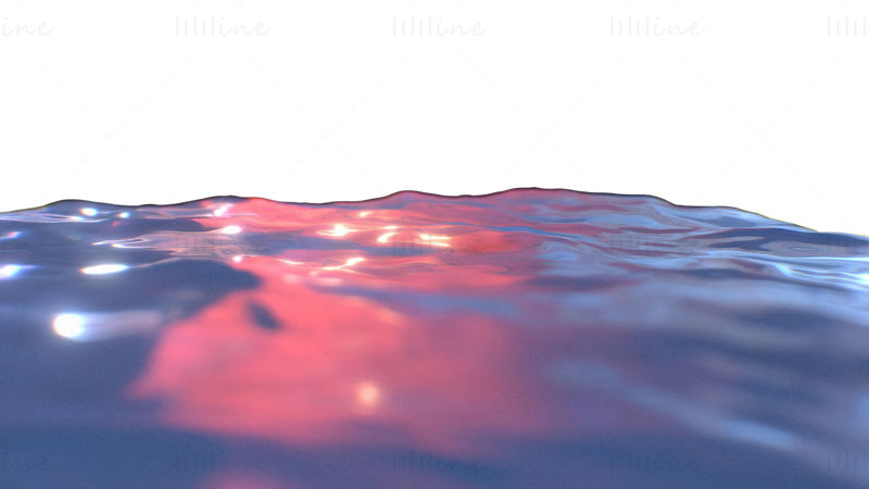 Ocean Lowpoly 3D jelenet