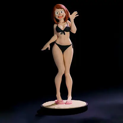 Ochako Uraraka von My Hero Academy Figuren 3D-Druck Modell STL