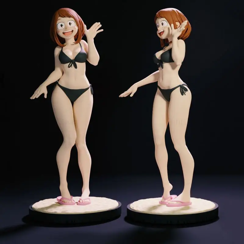 Ochako Uraraka a My Hero Academy figuráiról, 3D nyomtatási modell STL