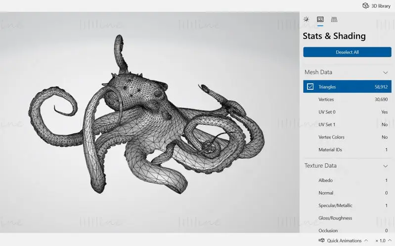 3D-tiskalni model hobotnice