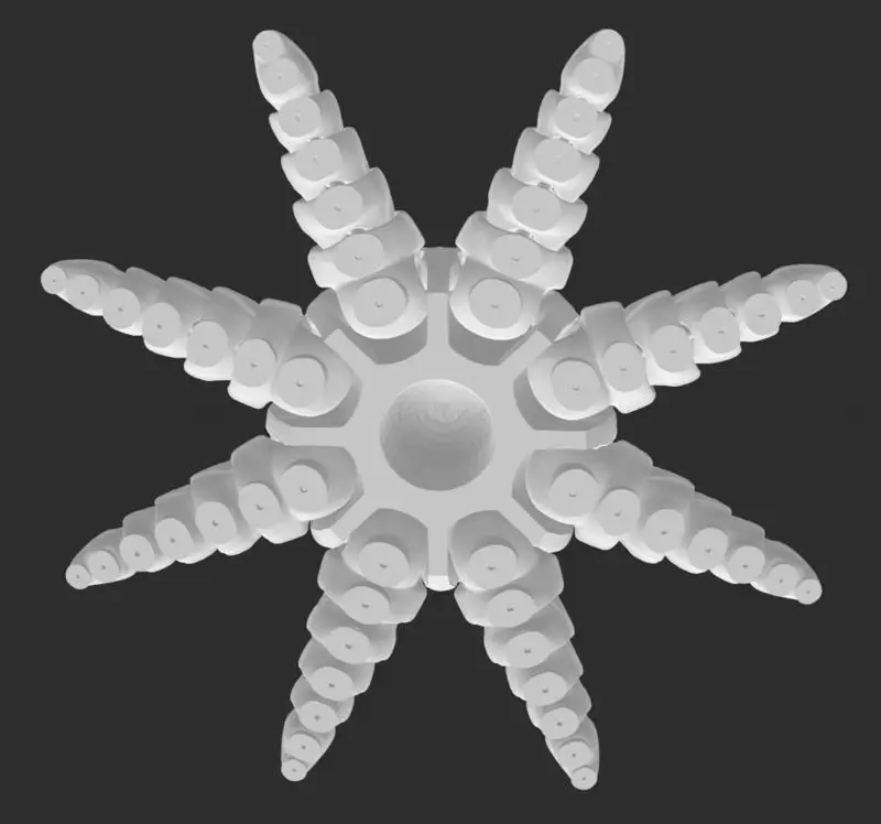 Oktopus FLEXI artikuliertes 3D-Druckmodell STL-Datei