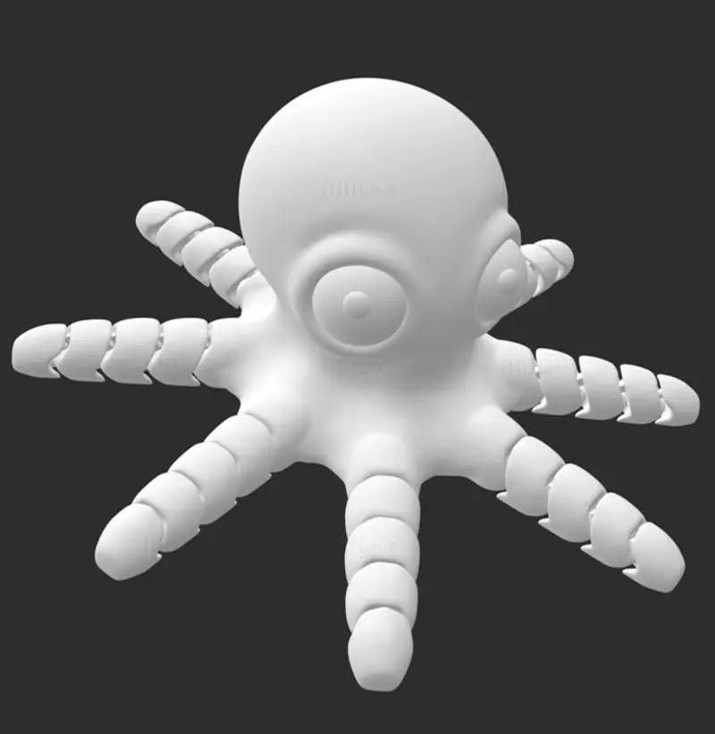 Octopus FLEXI articulated 3d printing model STL file