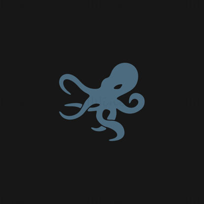 Octopus vector icon logo
