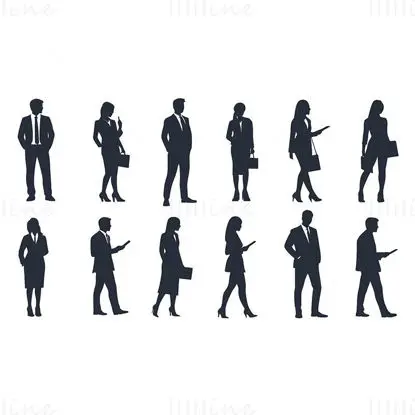 Office People silhouette vector