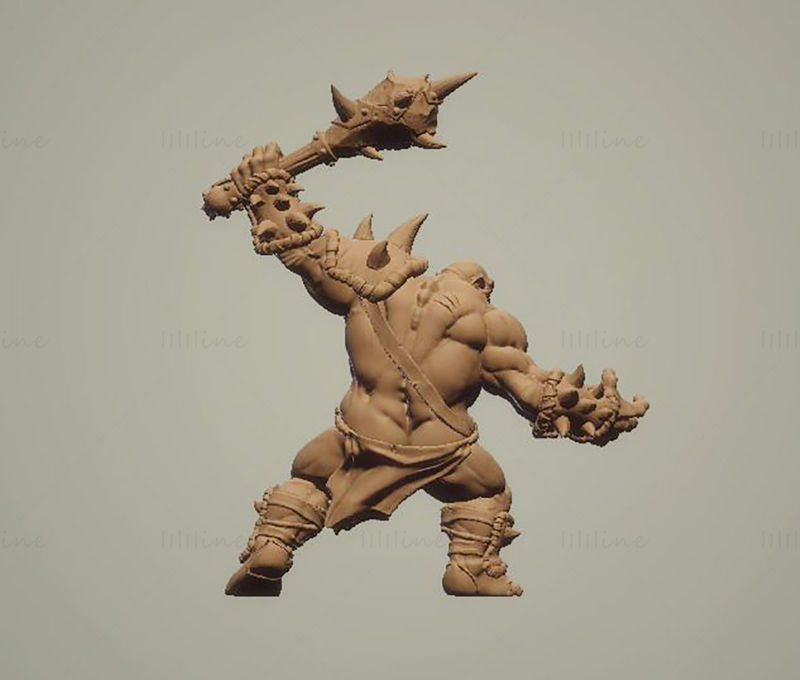 Ogre Warrior 3D Printing Model STL