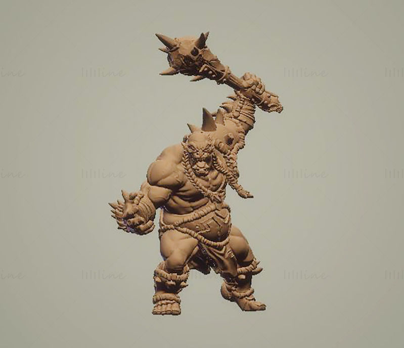 Ogre Warrior 3D Printing Model STL