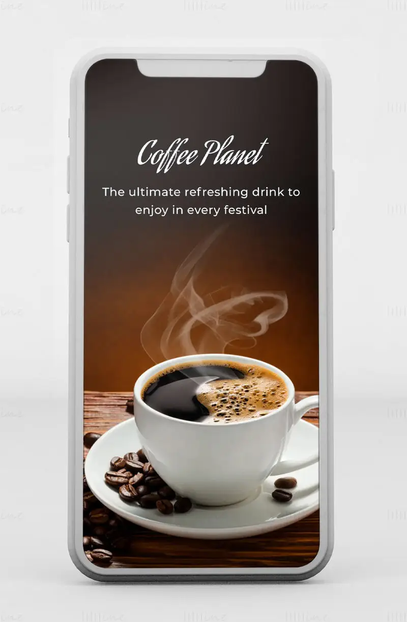 Online koffieshop-app UI Figma-sjabloon