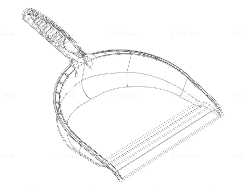 开放式干净的塑料簸箕3D打印模型STL