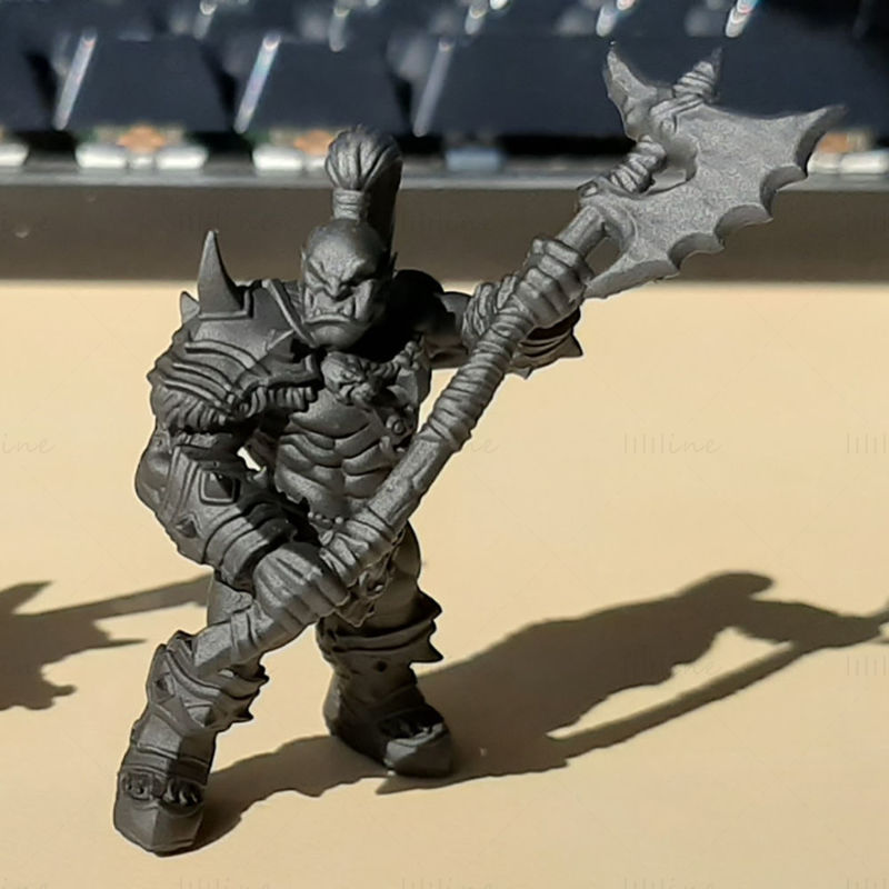Ork-Barbar-männliches 3D-Modell, bereit zum Drucken in STL