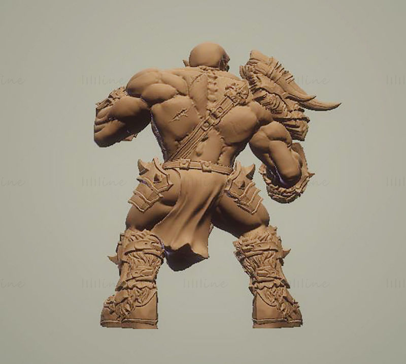 Ork-Marodeure Barbaren männliches 3D-Druckmodell STL