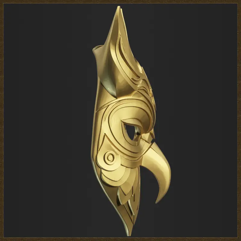Modèle d'impression 3D de casque de hibou orné