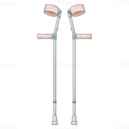 Orthopedics Medical Crutch vector