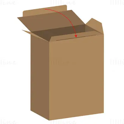 Outer packaging cardboard box dieline vector