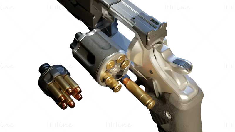 Overture Revolver 3D Print Model STL fájl cosplayhez