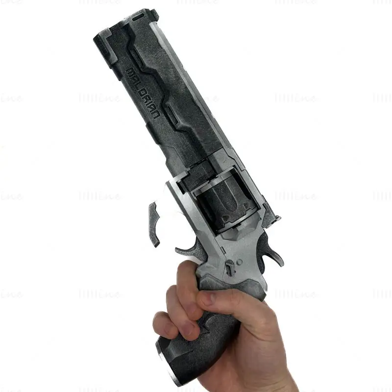 Overture Revolver 3D Print Model STL-bestand voor cosplay