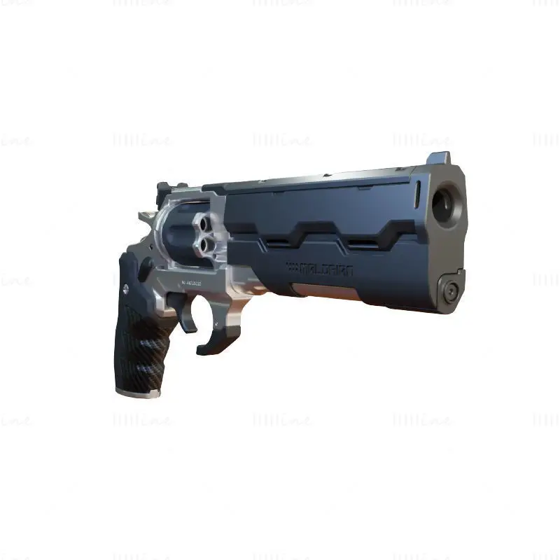 Overture Revolver 3D Print Model STL fájl cosplayhez