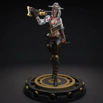 Soubory STL pro 3D tisk modelu Ashe z Overwatch