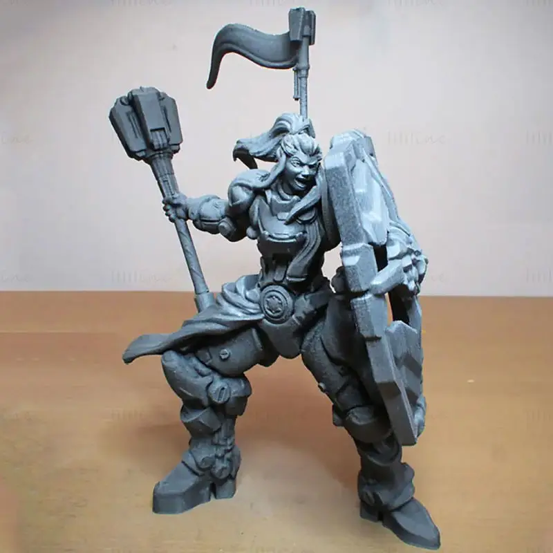 فایل‌های STL مدل چاپ سه‌بعدی Overwatch Brigitte