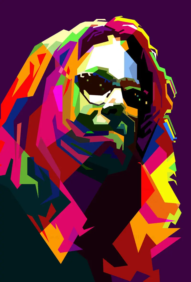 Ozzy Osbourne Black Sabbath Classic Rock Pop Art WPAP Vector