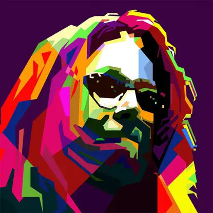 Ozzy Osbourne, Black Sabbath, klassischer Rock, Pop-Art, WPAP-Vektor