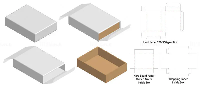 Packaging Box dieline vector