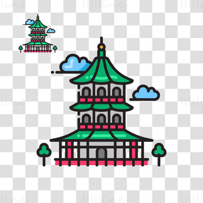 Pagoda vector illustration