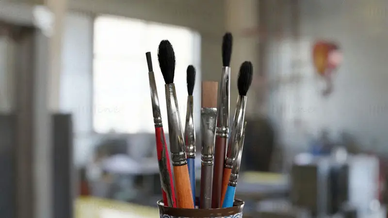 Paintbrush 3D Model Pack