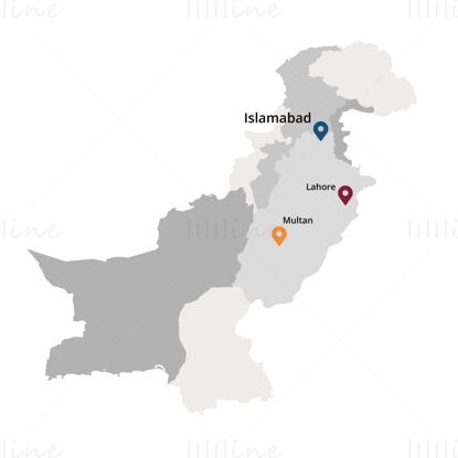 Pakistan map vector