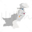 Pakistan map vector