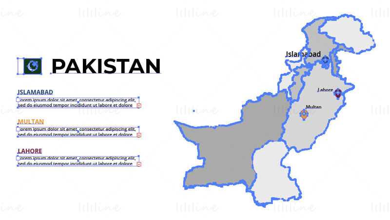 Pakistan harita vektörü
