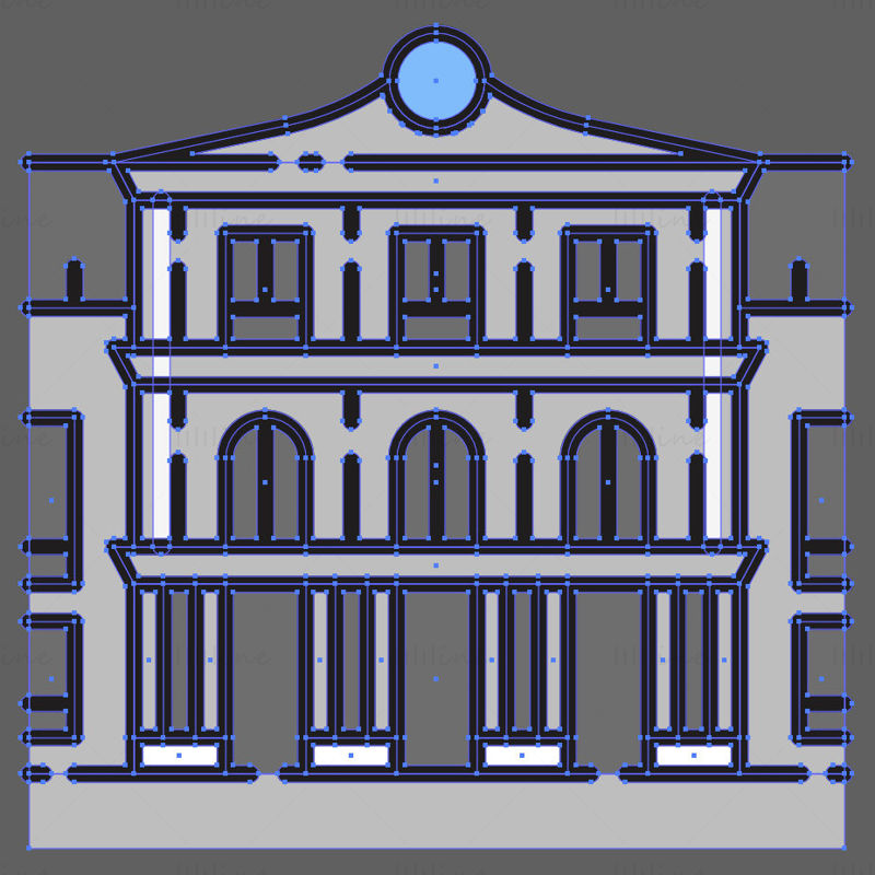 ベルサイユ宮殿のベクトル図