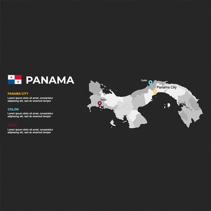 Panama-Infografiken Karte bearbeitbare PPT und Keynote