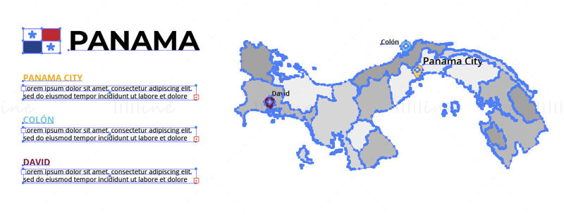 Векторна карта на Панама