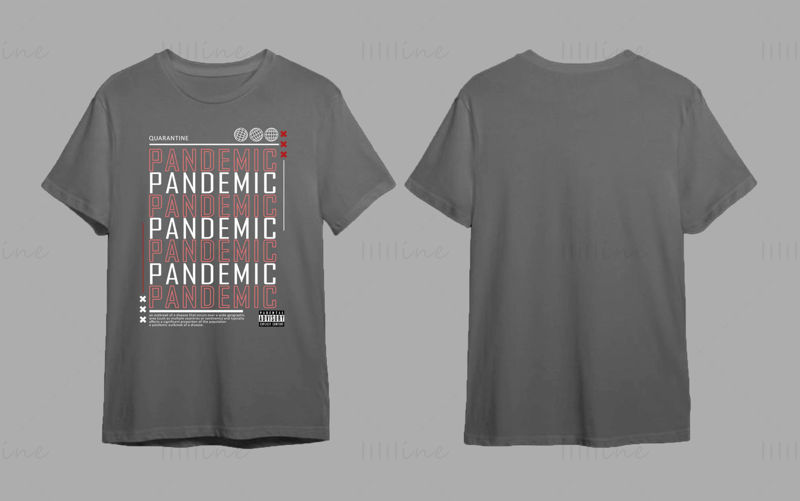Model de tricou pentru pandemie